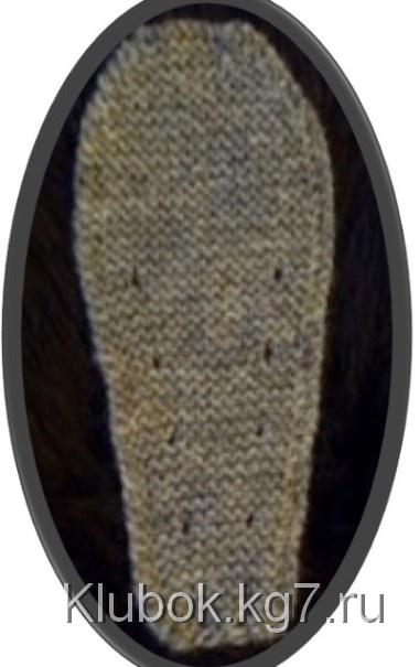 Схемы вязание тапочек кеды мужских
