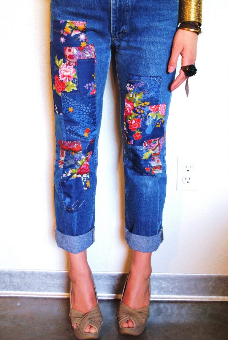 Оригинальные заплатки на джинсы