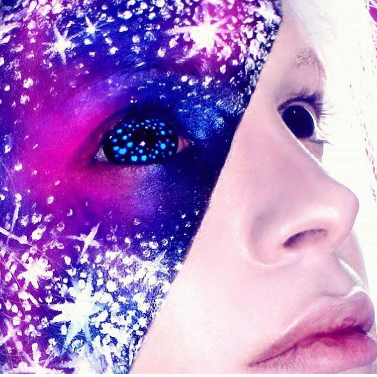 Галактический макияж, галактические веснушки, макияж космос, макияж вселенная