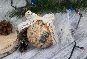 Декупаж новогодних шаров