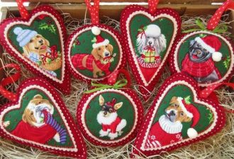 новогодняя игрушка собака своими руками, фото 1