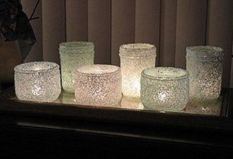 Подсвечник с солевым декором
