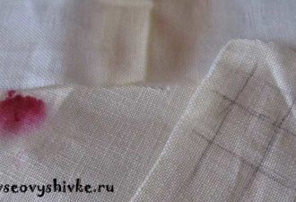 предотвратить пятна на вышивке