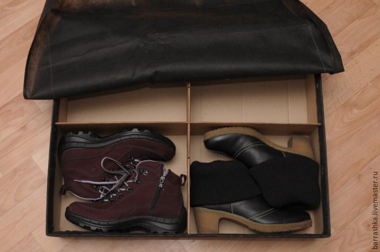 Практичный короб для хранения обуви своими руками