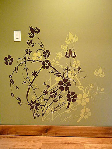 Растительный орнамент на стене. Роспись (36) (368x490, 138Kb)