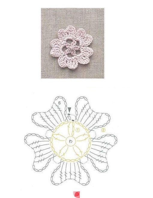 Crochet Flower - Chart: 