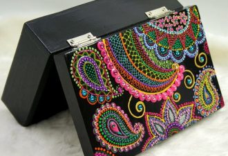 Точечная роспись шкатулки